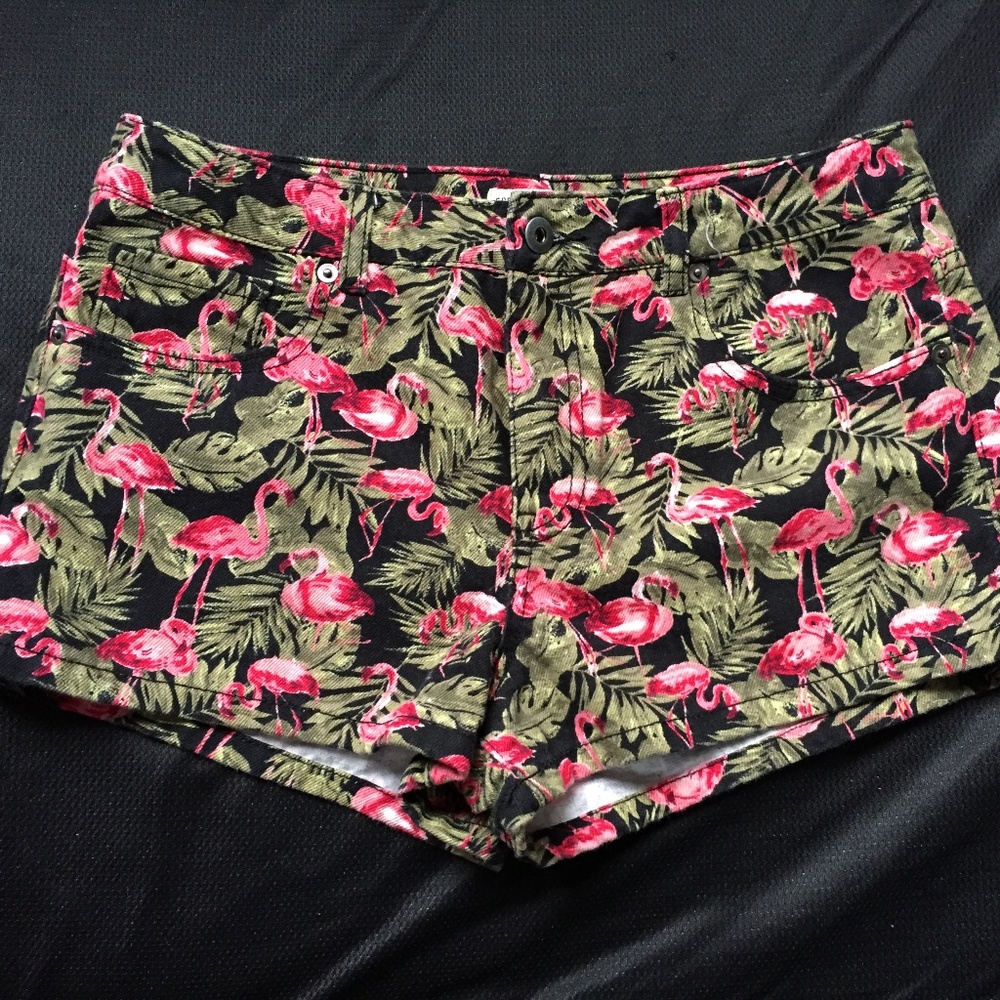 Forever 21 Flamingo Pattern Shorts Size 28